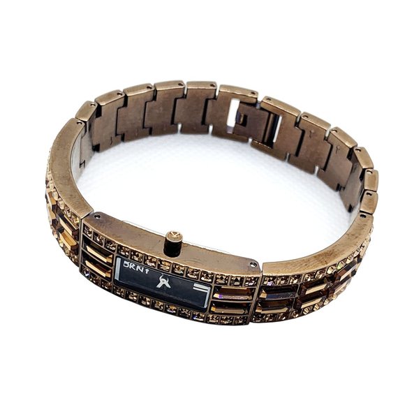 DKNY Ladies Bracelet Crystal Copper Dress Watch
